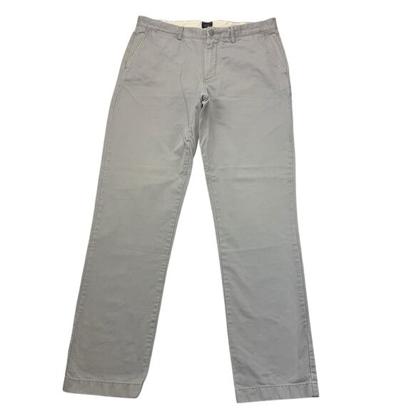 J Crew Pants Mens 34 X 34 Gray Broken In Chino Flat Front Straight Leg - Picture 1 of 13